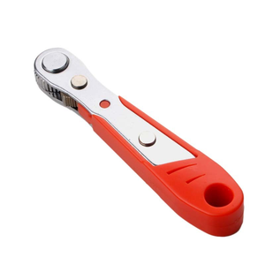 Mini công nghiệp hai chiều đa chức năng DIY Chrome kết thúc nhựa tuốc nơ vít công cụ thiết lập về phía trước đảo ngược góc bên phải Ratchet - Product Image 1