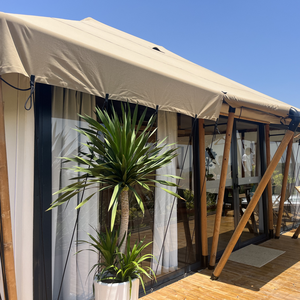 <span class=keywords><strong>JLW</strong></span> Camping extérieur personnaliser imperméable au feu coupe-vent Safari tente de luxe toile Glamping taille Standard pour - Product Image 2