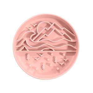 Özelleştirilmiş silikon yavaş besleyici köpek kase büyük açık havada tasarım ahşap aksan ile gıda sınıfı Pet zenginleştirme mama kabı - Product Image 4