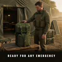 Sac à dos tactique personnalisé de 40 L avec compartiment pour ordinateur portable et housse de pluie pour la randonnée, le camping et les voyages