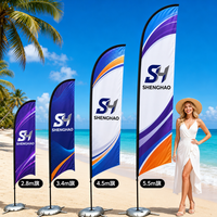 Drapeau de plage personnalisé, impression recto-verso, bannière publicitaire extérieure, forme plume/goutte d'eau, résistant aux UV, polyester, logo promotionnel