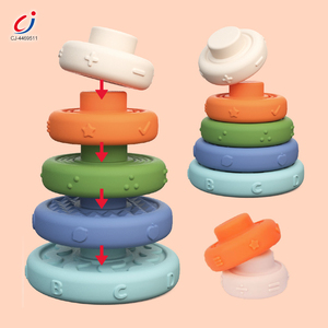 Chengji Baby Montessori Learning <strong>Toy</strong> Colorful Soft Rubber 4in1 Sensory <strong>Toy</strong> Set Stackable Blocks Sensory Training Children's <strong>Toy</strong> - Product Image 3