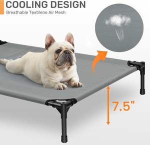 Cama para perros elevada con refrigeración para exteriores mejorada, cama elevada impermeable para perros y mascotas con dosel, cama portátil extraíble para perros - Product Image 2
