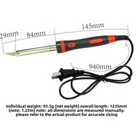 Couteau à découper électrique à chauffage externe, fer à souder 220V 60W, prise EU, poignée en caoutchouc, pointe pointue multi-usage