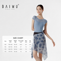 Justaucorps de ballet pour femmes Baiwu, manches courtes, tissu extensible en nylon et élasthanne, costume d'entraînement pour adultes 124142010
