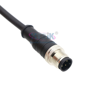M12ケーブルアセンブリ オス メス IP67 IP68 防水 カスタム 3 5 6 12 17ピン M12センサー 4ピン 8ピン コネクタ M12ケーブル - Product Image 2