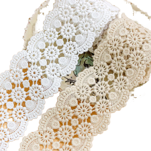 Vente en gros usine – Sacs et chaussures en dentelle guipure française en coton soluble dans l'eau, brodée géométriquement, style vintage, écologique et sexy - Product Image 1