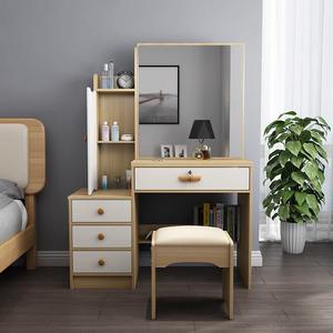 Coiffeuse de chambre à coucher moderne <span class=keywords><strong>en</strong></span> gros avec miroir de courtoisie et miroir de maquillage à DEL <span class=keywords><strong>Commode</strong></span> <span class=keywords><strong>en</strong></span> bois de <span class=keywords><strong>pin</strong></span> <span class=keywords><strong>massif</strong></span> pour appartement et chambre à coucher - Product Image 4