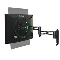 Soporte de Pared para TV de Aleación de Aluminio con Inclinación de 180°, Giro de 360°, para Pantallas LCD/LED de 13-43 Pulgadas, Capacidad de Carga de 20 kg, VESA 75-200 mm