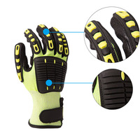Guantes con Certificación PPE SNELL, Palma con Absorción de Impactos TPR, Guantes Anticorte ANSI A3 para Operaciones Mecánicas en Exteriores