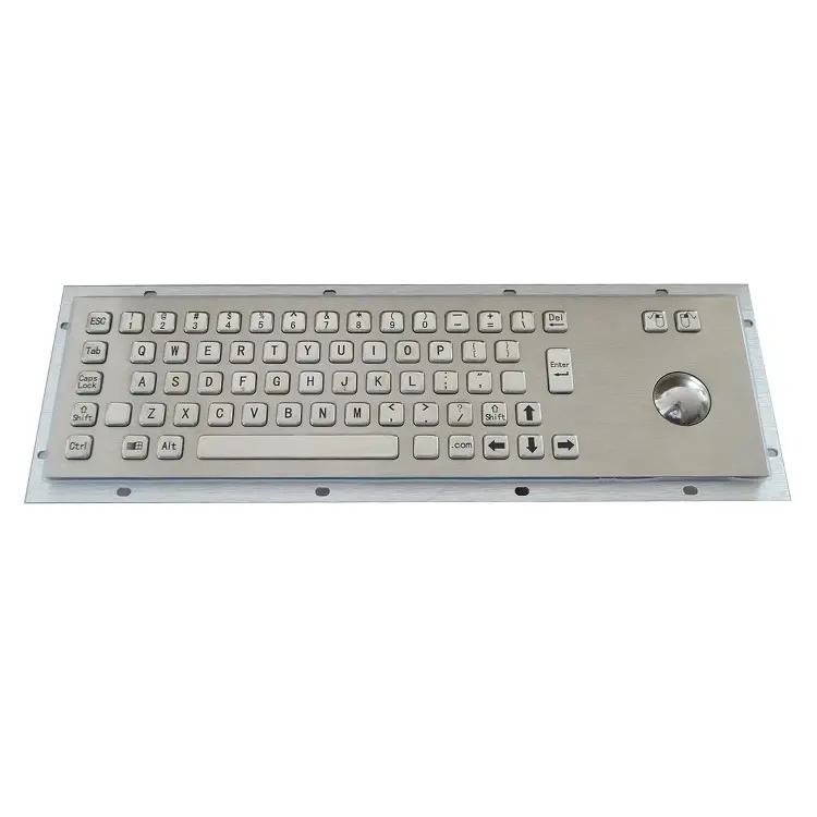 Ip65pad Keyboard Logam Tahan Air, Mesin ATM Industri Backlit Tahan Karat dengan Trackball Touchpad