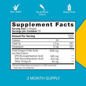 Aceite de Pescado Omega-3 Altamente Purificado en Cápsulas Blandas para la Salud del Corazón, Marca Privada, Natural y Orgánico para Adultos - Product Image 5