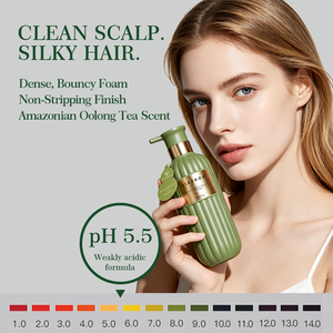 Green Bottle Anti Dandruff Smooth <b>Shampoo</b> Amino Acid Botanical Oil Control Hair Cleansing for Daily Care - Product Image 2