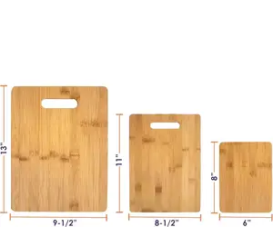 竹三件套竹砧板套装3种不同尺寸的厨房竹木砧板