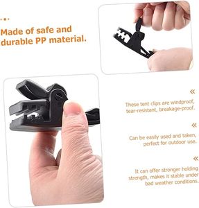 Ağır çadır klipler Pp plastik kamp Tarp sabitleme kelepçe su geçirmez yırtılmaya dayanıklı çadır basın kilit kavrama için tekne örtüsü - Product Image 5