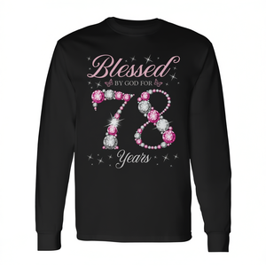 Camiseta de manga larga Blessed By God For 78 Years para fiesta de cumpleaños número 78 - Product Image 2