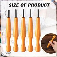 Ensemble de 5 outils de sculpture sur linogravure, couteau triangulaire pour la sculpture sur bois, ciseaux en forme de V pour la linogravure et la sculpture sur bois