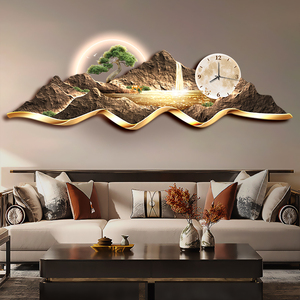 Orologio da <span class=keywords><strong>Parete</strong></span> di Lusso e Decorazione Murale Moderna in Acrilico, Stile Paesaggio, Ideale per <span class=keywords><strong>Soggiorno</strong></span>, in Offerta Speciale - Product Image 4