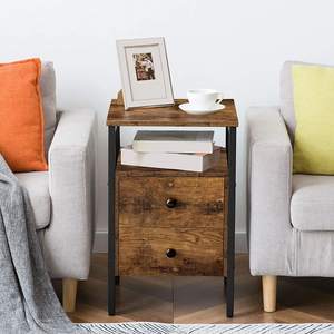 Wholesale Luxury Home Office Hospital School Workshop Bedside <strong>Nightstand</strong> <strong>Mirrored</strong> Industrial Side End Table with Drawer - Product Image 3