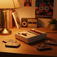 Console de jeu de style classique personnalisable HB-101 pour la vente en gros, système de jeu rétro à 2 joueurs avec câble AV, OEM/ODM pris en charge