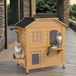 Stile moderno per esterno in legno Pet gabbia e casa resistente alle intemperie prodotto da giardino per gatti grande gatto casa con scatola di imballaggio - Product Image 2