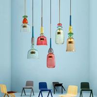 Lampe à suspension romantique, plafonnier décoratif moderne en verre pour hôtel, lampe suspendue pour Villa