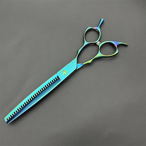 Tijeras de peluquería para mascotas de 7 pulgadas con dientes finos, de acero inoxidable, para cortar el pelo de perros, herramienta de belleza - Product Image 3
