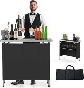 <span class=keywords><strong>Table</strong></span> pliante portable moderne en aluminium pour camping extérieur, installation rapide, pique-nique, barbecue, repas, 2 étagères de rangement compactes et durables, voyage - Product Image 1