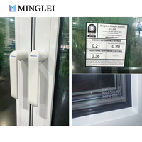 Ventana Moderna Minimalista de Marco Estrecho de Aluminio, Abatible y Giratoria, Certificada por NFRC, con Rotura de Puente Térmico y Triple Acristalamiento