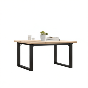 โต๊ะกาแฟไม้สนโครงเหล็ก 31.5x31.5x17.9 เฟอร์นิเจอร์ห้องนั่งเล่นสไตล์โมเดิร์นอุตสาหกรรม - Product Image 1