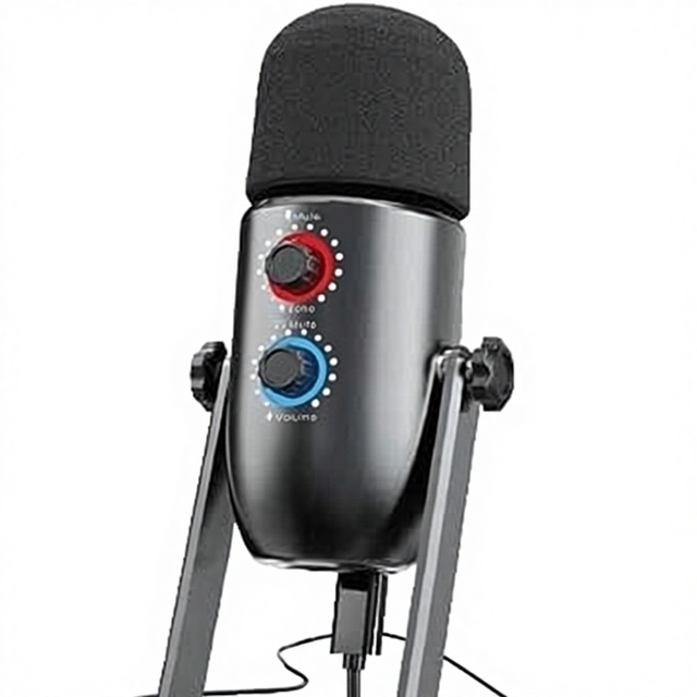 SK-50 Professional Grade Desktop Microphone for Computers, Featuring a 25MM Diameter Large Condenser Microphone