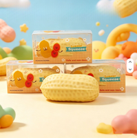 Jouets à presser en forme de fruits (arachide, maïs, fromage, mangue) – Jouets anti-stress tendance avec son couineur, blocs de construction pour soulager le stress