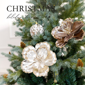 S27 lujo clásico Pvc flores decorativas lindas flores de Navidad flores artificiales de Navidad para la decoración del <span class=keywords><strong>hotel</strong></span> del hogar - Product Image 6