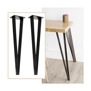 Modern Wrought Iron Steel Furniture Base Living Room V Shape Tapered Heavy Duty Metal Table Leg Kitchen Coffee Dining Table Legs