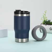 2026 Emerit Logo Kustom 14oz 4 in 1 Pendingin Kaleng & Botol Baja Tahan Karat Dinding Ganda Dengan 2 Tutup untuk Kaleng & Botol 12oz