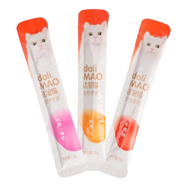 Best-Selling Cat Creamy Bars Stick Treats In Pouch Premium Ingredients Catting Bar Multi Flavors Puree Snack Cat Bar