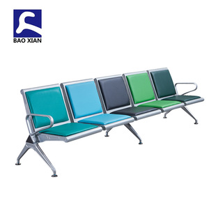 Sillas de espera para aeropuerto Bao Xian BX-T83, fila de sillas con pasamanos, colores personalizables - Product Image 1