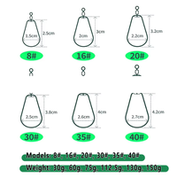Plombs de pêche lumineux anti-emmêlement avec émerillon intégré pour la pêche en haute mer et la pêche à la traîne, tailles 6 #   à 40 #