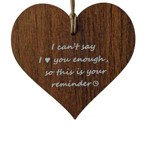 Perfekt für Ihren Freund oder Ihre Freundin Romantisches Andenken Handgemachtes hölzernes hängendes Herz Plaque Geschenk