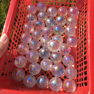 Commercio all'ingrosso di cristallo <span class=keywords><strong>angelo</strong></span> arcobaleno sfera trasparente Reiki pietre preziose di guarigione Mini Aura sfera di cristallo di quarzo trasparente per la decorazione - Product Image 5