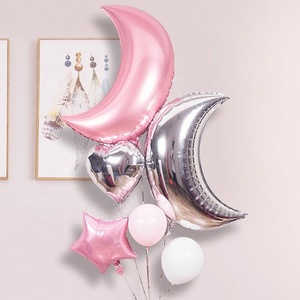 Nuevo diseño Globos de 28 pulgadas Globos de papel de aluminio con forma de Luna Material de papel de aluminio multicolor Globo de helio para decoración de fiestas - Product Image 1