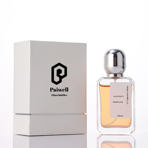 Design di lusso 50 <span class=keywords><strong>ml</strong></span> vuota bottiglia di profumo di vetro quadrato con tappo d'argento - Product Image 1