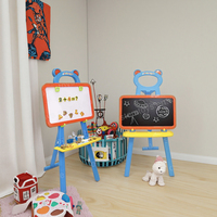 Ensemble de planche à dessin magnétique double face 3-en-1, effaçable, chevalet d'art sur pied, alphabet d'écriture pour enfants, jouets amusants d'apprentissage