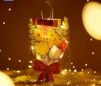 VOSAN Kit d'activités créatives pour enfants : Bouquet de fleurs en papier DIY, thème science-fiction, cadeau Fête des Enseignants, découpes en papier, nœuds
