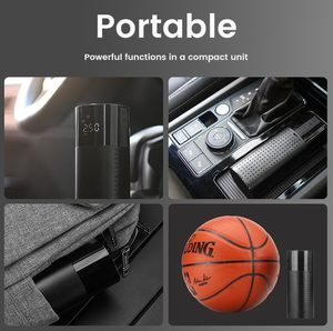 UrLazy 5000mAh Électrique Sans Fil Mini Portable Puissant 30W Numérique Automatique <span class=keywords><strong>Gonfleur</strong></span> De Pneu De Voiture avec Flash lumineux - Product Image 3