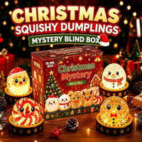 Jouets sensoriels anti-stress de Noël : Squishy Boulette, Renne et Père Noël, jouets à presser pour soulager l'anxiété