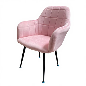 Chaises de salle à manger au design scandinave contemporain, meubles de salle à manger, sillas, pieds en fer, revêtement en velours, chaises haut de gamme pour hôtel - Product Image 2