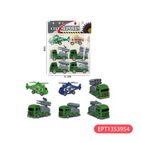 Véhicule militaire blindé à rétrofriction EPT, lot de 6 jouets en plastique