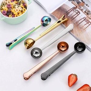 Hot Selling Stainless Steel <b>Spoon</b> Clip Multifunctional Coffee Tea <b>Measuring</b> <b>Spoon</b> Scoop with Integrated Seal Bag Clip - Product Image 5