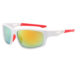 Lunettes de soleil de sport unisexes UV400 avec verres PC, type 3, protection solaire pour le cyclisme, la conduite et les activités de plein air, monture quadrilatère - Product Image 1
